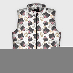 Мужской жилет Стаффордширский Бультерьер Bull-Terrier, цвет: 3D-светло-серый
