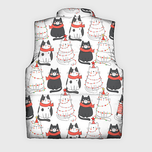 Мужской жилет НОВОГОДНИЕ КОТИКИ 2022 / 3D-Черный – фото 2