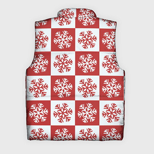 Мужской жилет Шахматные Снежинки / 3D-Черный – фото 2