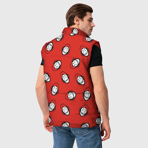 Мужской жилет БУМАЖНЫЙ ДОМ , УЗОР ИЗ МАСОК ДАЛИ / 3D-Красный – фото 4