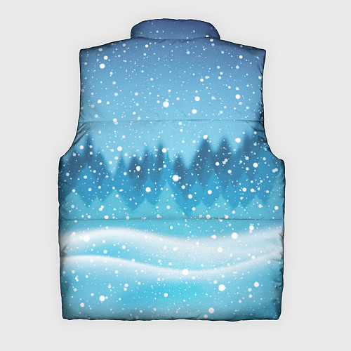 Мужской жилет ЗИМНИЙ ЛЕС WINTER FOREST / 3D-Красный – фото 2