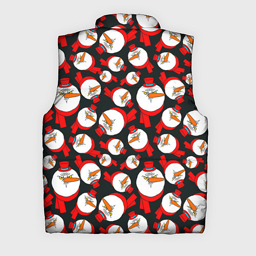 Мужской жилет Злые снеговики в цилиндрах / 3D-Красный – фото 2