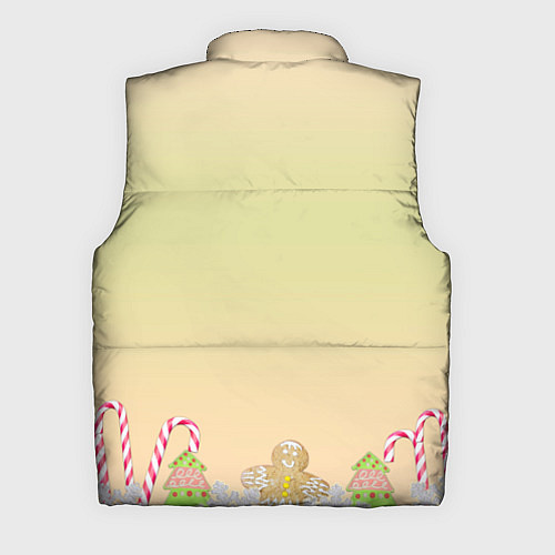 Мужской жилет Рождество и Новый год: пряники карамель / 3D-Красный – фото 2