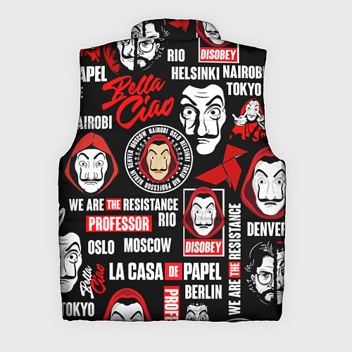 Мужской жилет БУМАЖНЫЙ ДОМ ЛОГОБОМБИНГ LA CASA DE PAPEL / 3D-Черный – фото 2