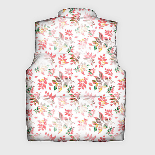 Мужской жилет Узор из листьев паттерн / 3D-Красный – фото 2