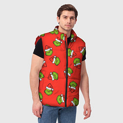Мужской жилет Гринч Похититель Рождества, цвет: 3D-красный — фото 2