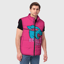 Мужской жилет Mr Beast Gaming Full Print Pink edition, цвет: 3D-черный — фото 2