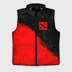 Мужской жилет DOTA 2 RED LOGO, БРЫЗГИ КРАСОК, цвет: 3D-светло-серый