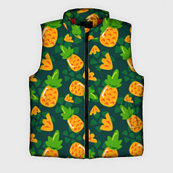 Мужской жилет Ананасы Много ананасов, цвет: 3D-красный