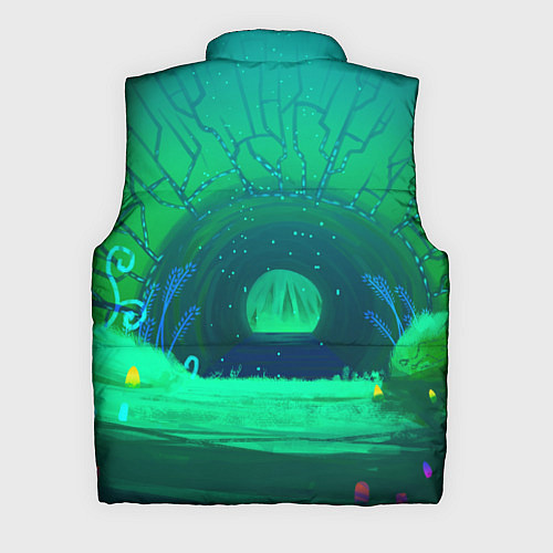 Мужской жилет Тигр в большой кувшинке / 3D-Красный – фото 2