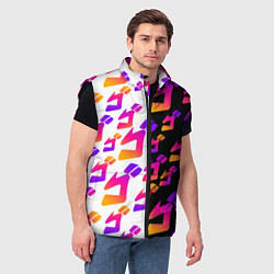Мужской жилет JOJO BIZARRE ADVENTURE ДЖО ДЖО УЗОР, цвет: 3D-черный — фото 2