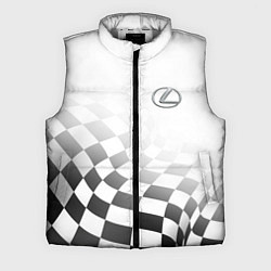 Мужской жилет Lexus, Лексус спорт финишный флаг, цвет: 3D-светло-серый
