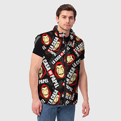 Мужской жилет БУМАЖНЫЙ ДОМ LA CASA DE PAPEL ЛОГО УЗОР, цвет: 3D-светло-серый — фото 2