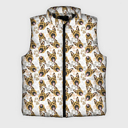 Мужской жилет Собака - Немецкая Овчарка, цвет: 3D-черный