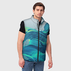 Мужской жилет Акварельные Мазки, цвет: 3D-черный — фото 2