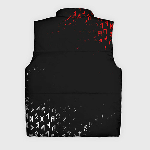 Мужской жилет КРАСНО БЕЛЫЕ РУНЫ / 3D-Черный – фото 2