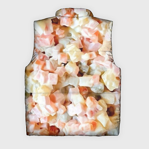 Мужской жилет Салат Оливье Новогодняя Оливьешка / 3D-Светло-серый – фото 2