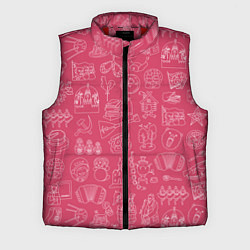 Мужской жилет Паттерн русских иконок, цвет: 3D-красный