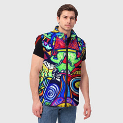 Мужской жилет ПСИХОДЕЛЛА, цвет: 3D-красный — фото 2