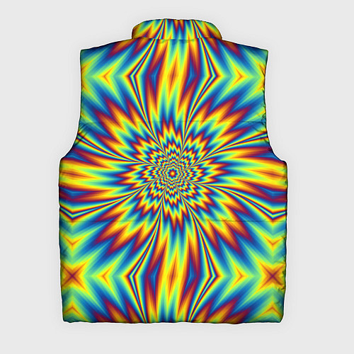 Мужской жилет Пульсирующий Огненный Цветок / 3D-Черный – фото 2