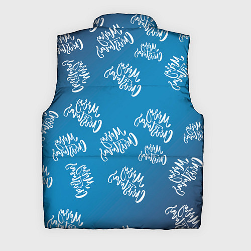 Мужской жилет Merry Christmas - Новогодний паттерн / 3D-Красный – фото 2