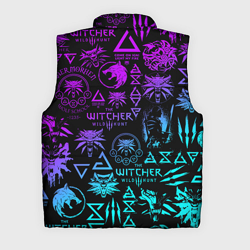 Мужской жилет ВЕДЬМАК ЛОГОБОМБИНГ НЕОН / 3D-Черный – фото 2