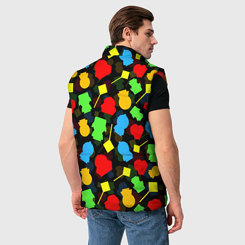 Мужской жилет SOUTH PARK ЮЖНЫЙ ПАРК НОВОГОДНИЙ УЗОР / 3D-Красный – фото 4