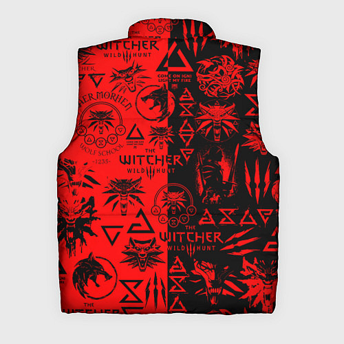 Мужской жилет THE WITCHER LOGOBOMBING BLACK RED / 3D-Черный – фото 2