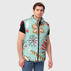 Мужской жилет ПОДНИМЕТ НОВОГОДНЕЕ НАСТРОЕНИЕ, цвет: 3D-красный — фото 2