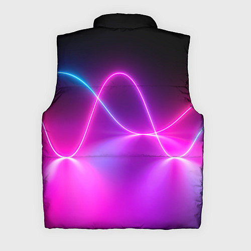 Мужской жилет Лучи света pink theme / 3D-Черный – фото 2