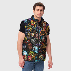 Мужской жилет DOTA 2 ВСЕ ПЕРСОНАЖИ В ЦВЕТЕ, цвет: 3D-черный — фото 2