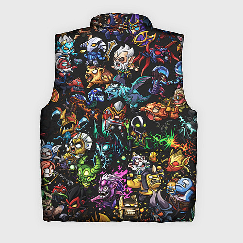 Мужской жилет DOTA 2 ВСЕ ПЕРСОНАЖИ В ЦВЕТЕ / 3D-Светло-серый – фото 2