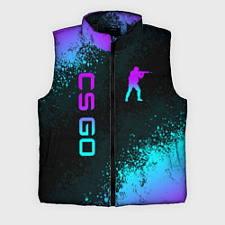 Мужской жилет CS GO NEON SYMBOL STYLE SKIN КС ГО НЕОН, цвет: 3D-черный