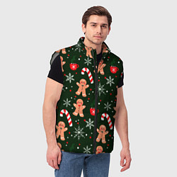 Мужской жилет НОВЫЙ ГОД 2022 АТМОСФЕРА, цвет: 3D-светло-серый — фото 2