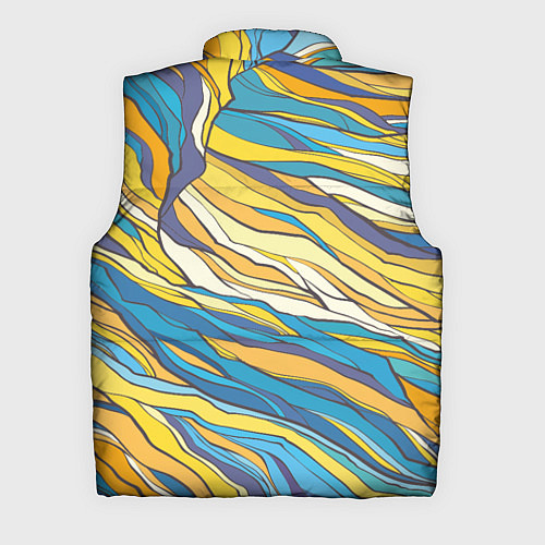 Мужской жилет Красивые абстрактные волны / 3D-Красный – фото 2