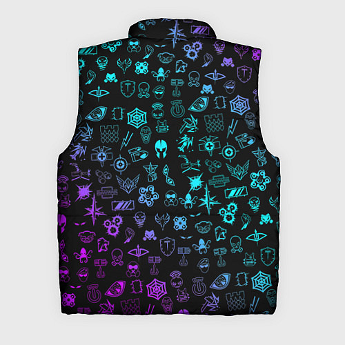 Мужской жилет RAINBOW SIX SIEGE NEON PATTERN SYMBOL / 3D-Светло-серый – фото 2
