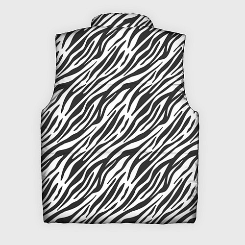 Мужской жилет Чёрно-Белые полоски Зебры / 3D-Черный – фото 2