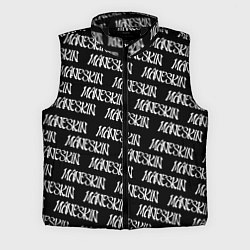 Мужской жилет MANESKIN LOGO WHITE PATTERN, цвет: 3D-черный