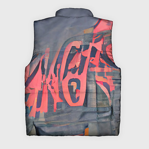 Мужской жилет Надпись граффити / 3D-Светло-серый – фото 2