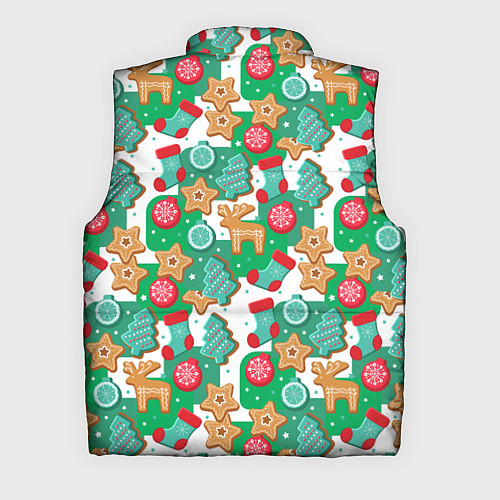 Мужской жилет Новогодние печеньки / 3D-Светло-серый – фото 2