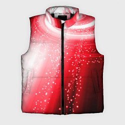 Мужской жилет Красная космическая спираль, цвет: 3D-черный