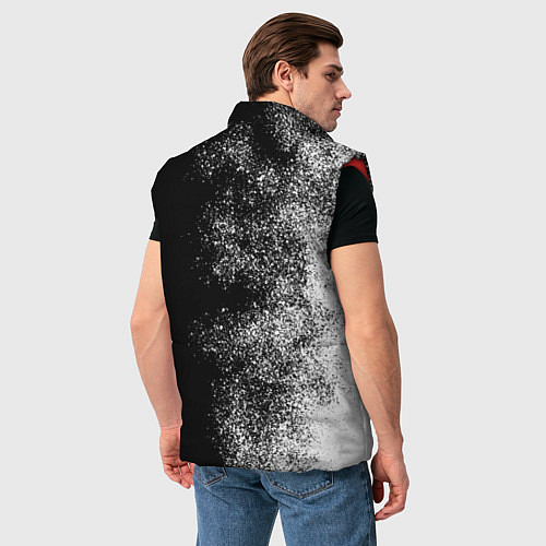 Мужской жилет Чёрно-белый Мерседес / 3D-Красный – фото 4