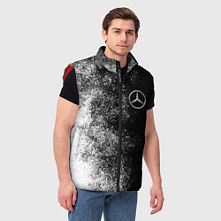 Мужской жилет Чёрно-белый Мерседес, цвет: 3D-красный — фото 2