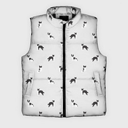 Мужской жилет Черно-белые собачки паттерн