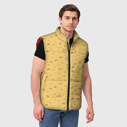 Мужской жилет Сыр - Cheese, цвет: 3D-красный — фото 2