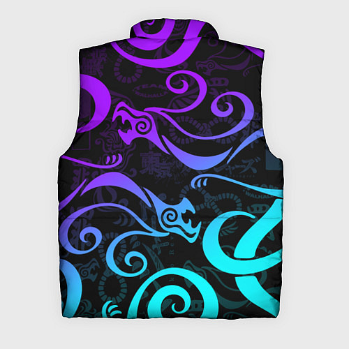 Мужской жилет НЕОНОВОЕ ТАТУ ДРАКЕНА УЗОР / 3D-Черный – фото 2