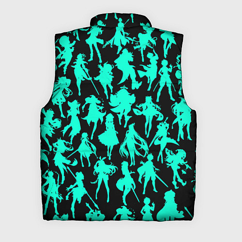 Мужской жилет НЕОНОВЫЕ ГЕРОИ ГЕНШИН ИМПАКТ / 3D-Красный – фото 2