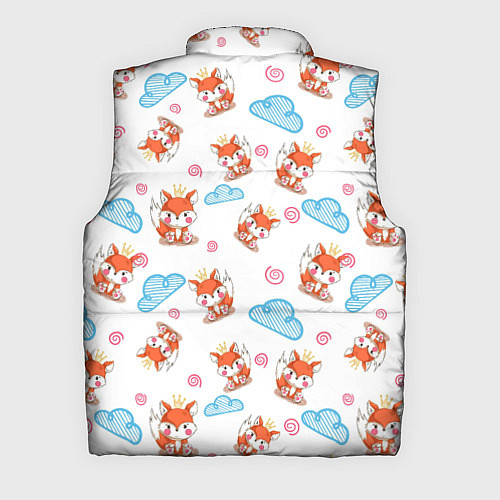 Мужской жилет Лисички и облачка / 3D-Красный – фото 2