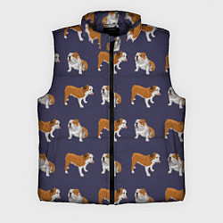 Мужской жилет Английские бульдоги паттерн, цвет: 3D-черный