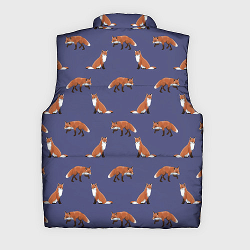 Мужской жилет Акварельные лисы паттерн / 3D-Светло-серый – фото 2